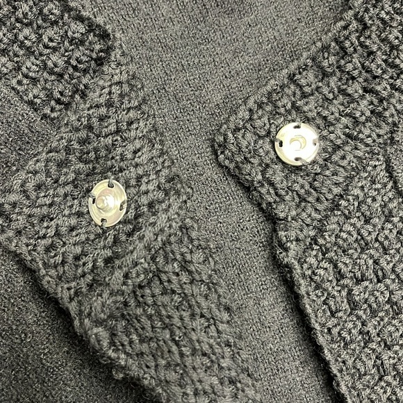 KATIE TODD NWT 100% Wool Button/Snap Detail Trim Long SLV Swing Cardigan SZ 1X - Picture 11 of 16